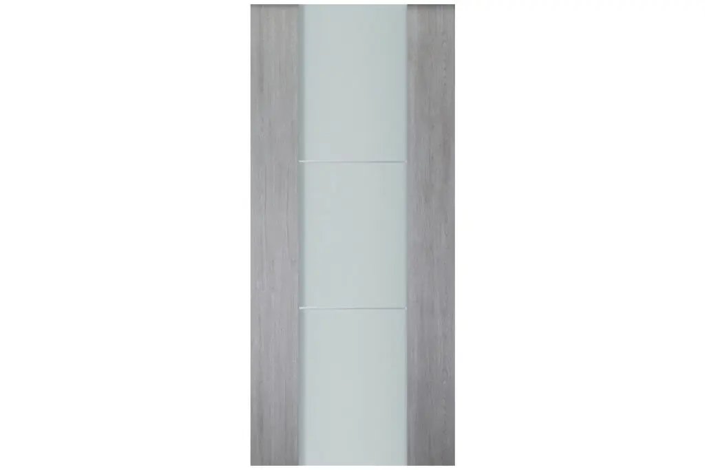 Nova Italia Vetro 2H Light Grey Laminate Interior Door - Slab