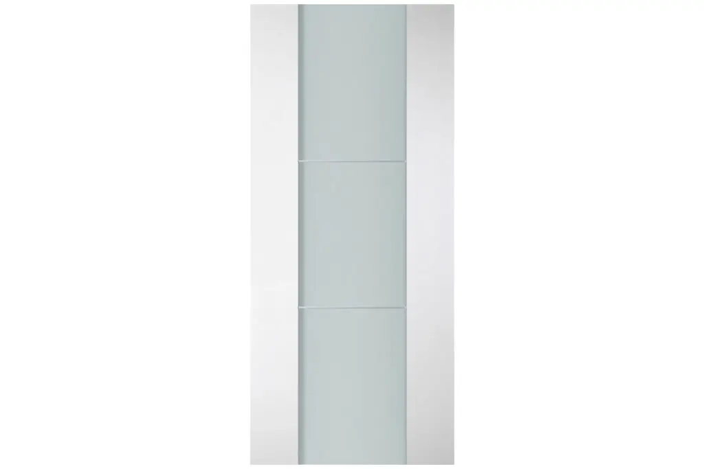 Nova Italia Vetro 2H Alaskan White Laminate Interior Door - Slab