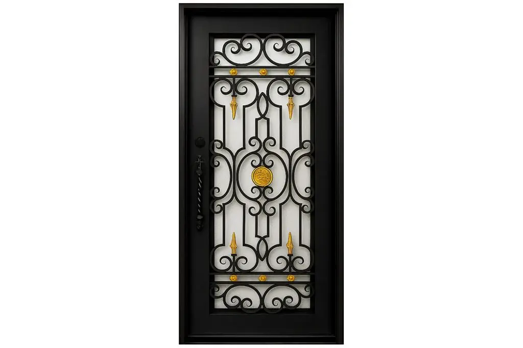 Nova Royal Series Wrought Iron Custom Exterior Door Style 209