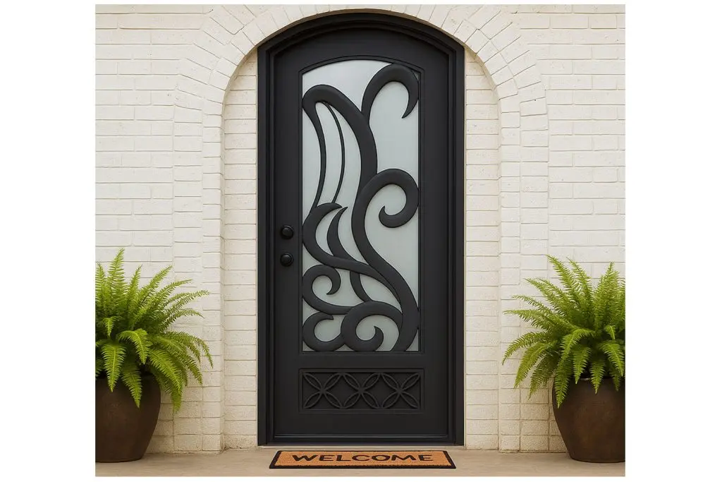 Nova Royal Series Wrought Iron Custom Exterior Door Style 217