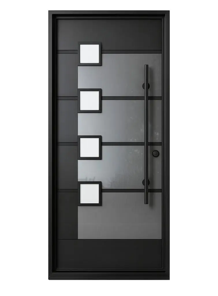 Nova Royal Series Wrought Iron Custom Exterior Door Style 239