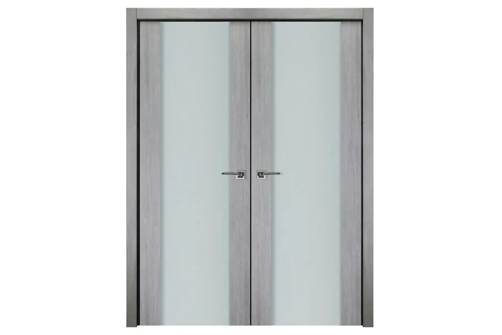 Nova Italia Vetro 01 Light Grey Laminate Interior Door - Double Door