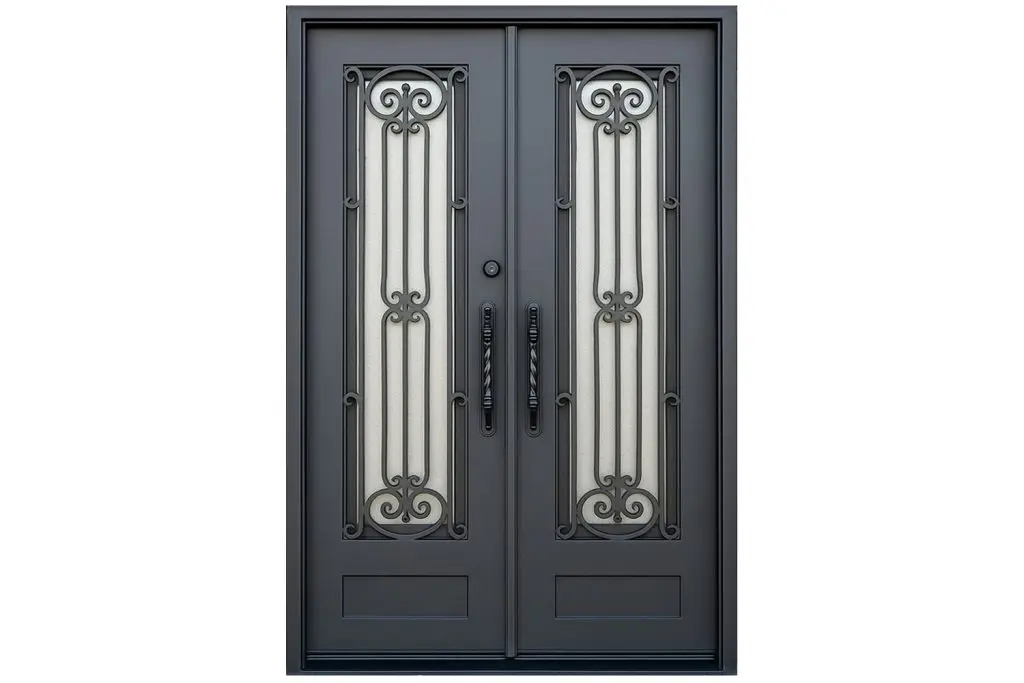 Nova Royal Series Wrought Iron Custom Exterior Door Style 302