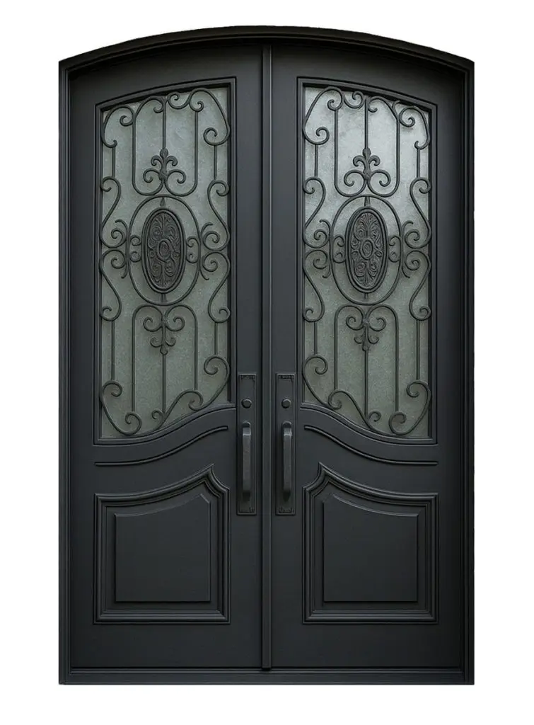 Nova Royal Series Wrought Iron Custom Exterior Door Style 114