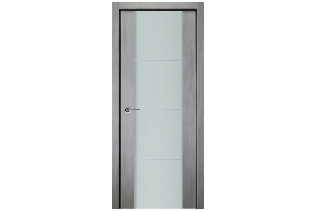 Nova Italia Vetro 3H Light Grey Laminate Interior Door - Single Door