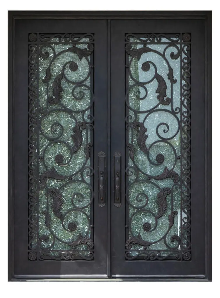 Nova Royal Series Wrought Iron Custom Exterior Door Style 018