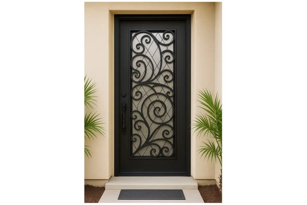 Nova Royal Series Wrought Iron Custom Exterior Door Style 072
