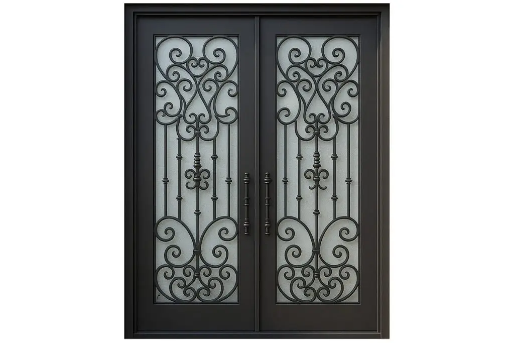 Nova Royal Series Wrought Iron Custom Exterior Door Style 100