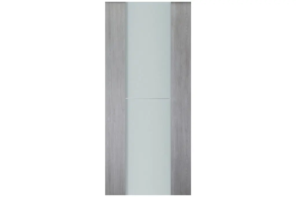 Nova Italia Vetro 1H Light Grey Laminate Interior Door - Slab