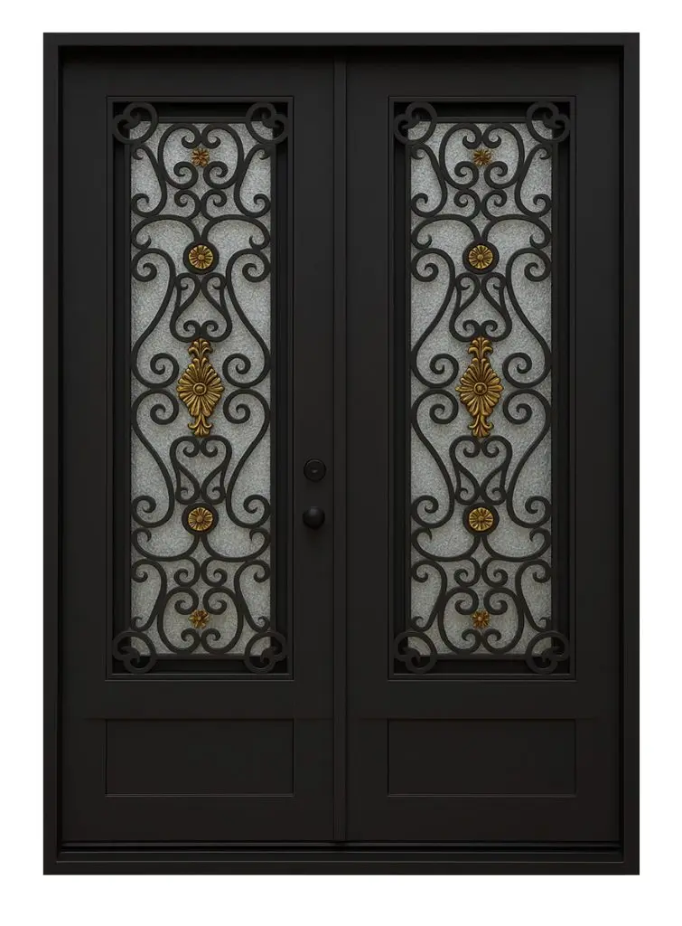Nova Royal Series Wrought Iron Custom Exterior Door Style 068