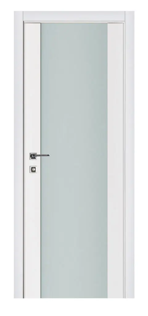 Nova Triplex 001 Soft White Laminated Modern Interior Door