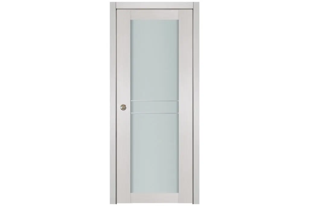 Nova 1 Lite 2HC White Wenge Wood Laminated Modern Interior Door - Single Pocket