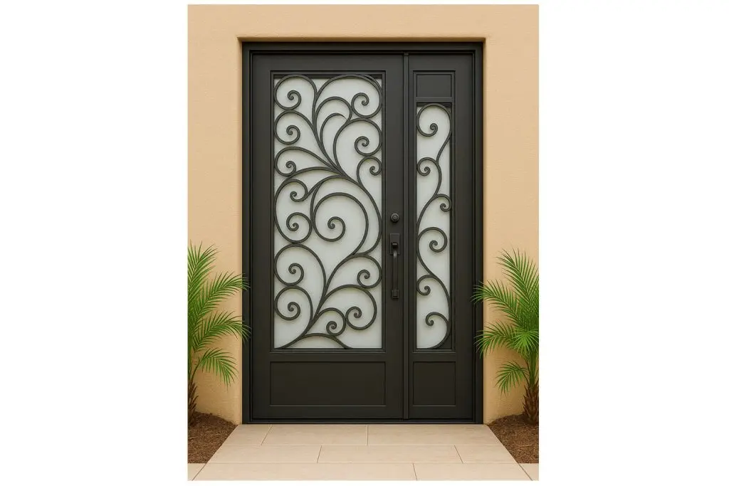 Nova Royal Series Wrought Iron Custom Exterior Door Style 273