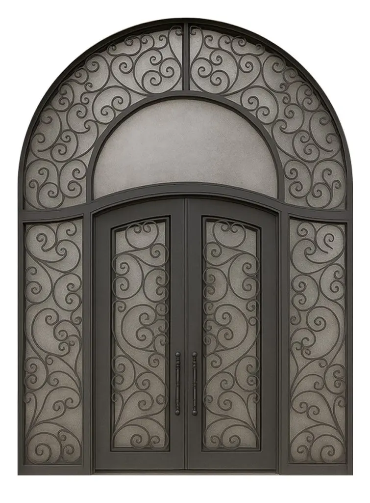 Nova Royal Series Wrought Iron Custom Exterior Door Style 351