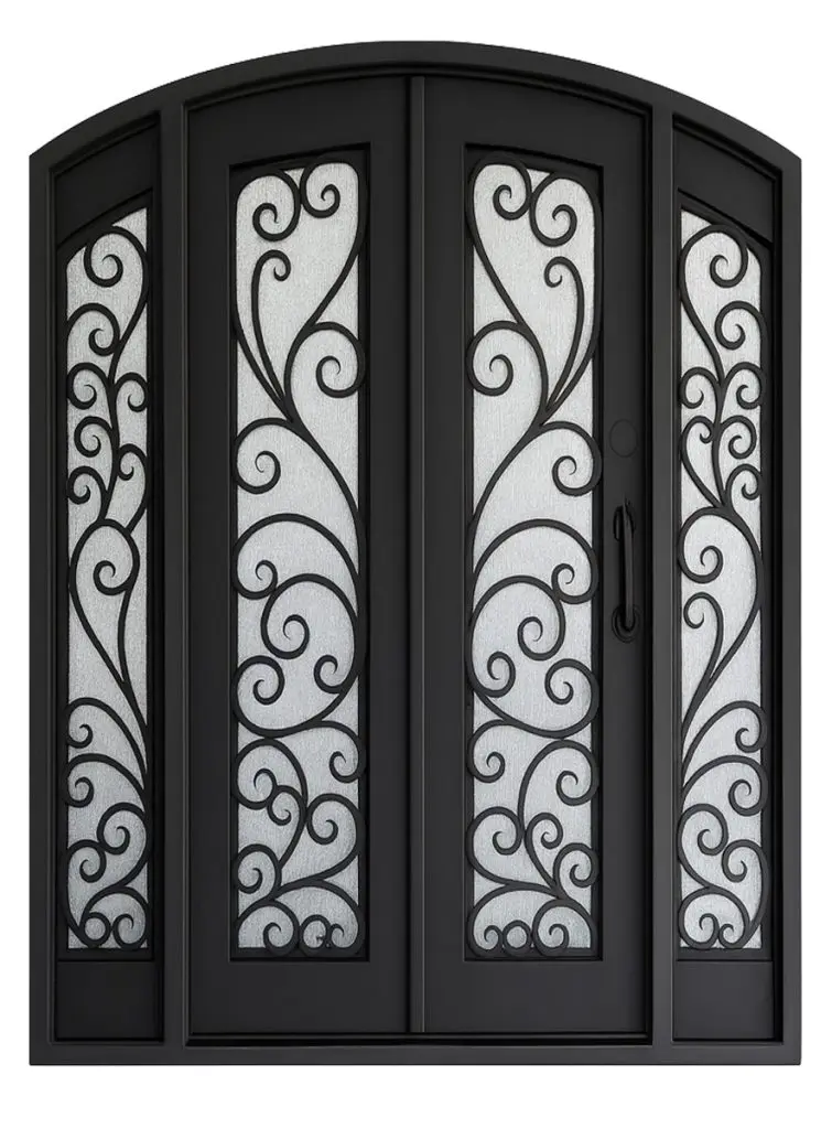 Nova Royal Series Wrought Iron Custom Exterior Door Style 075