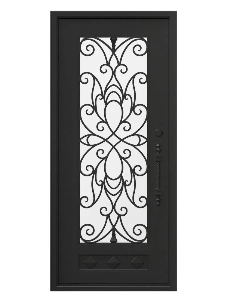 Nova Royal Series Wrought Iron Custom Exterior Door Style 087