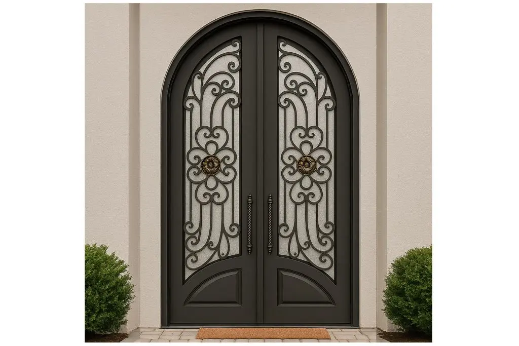Nova Royal Series Wrought Iron Custom Exterior Door Style 195