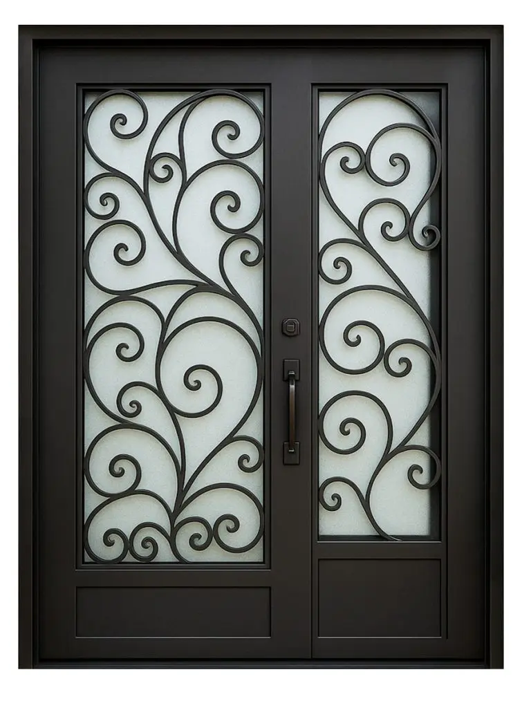 Nova Royal Series Wrought Iron Custom Exterior Door Style 233