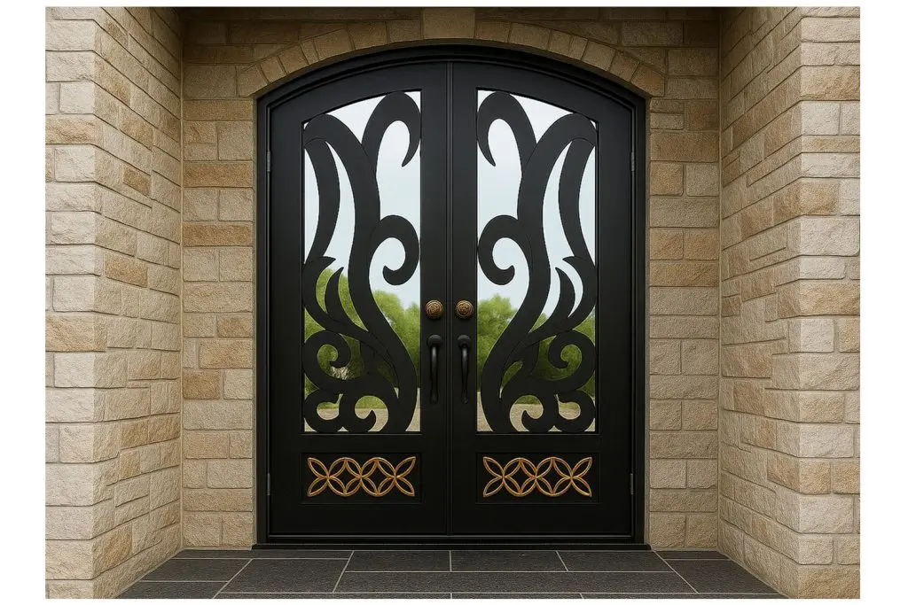 Nova Royal Series Wrought Iron Custom Exterior Door Style 216