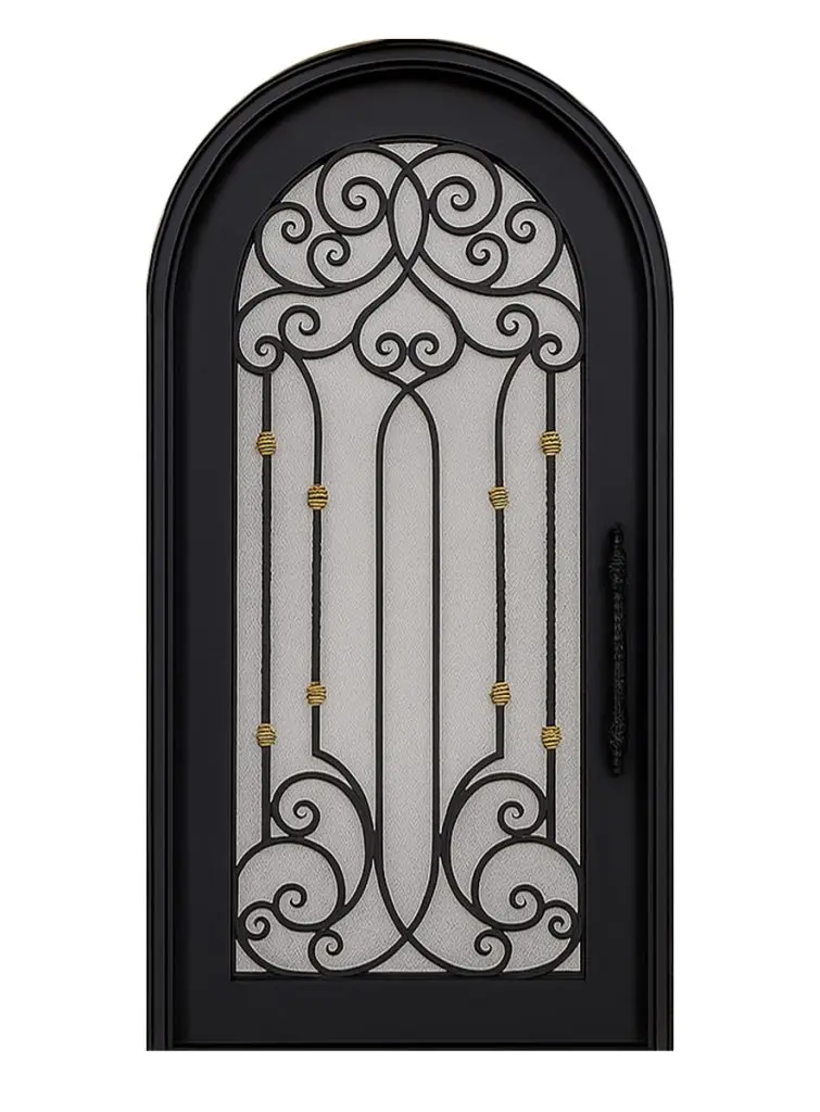 Nova Royal Series Wrought Iron Custom Exterior Door Style 206