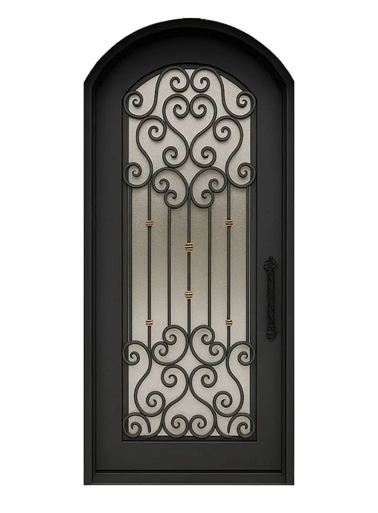 Nova Royal Series Wrought Iron Custom Exterior Door Style 199