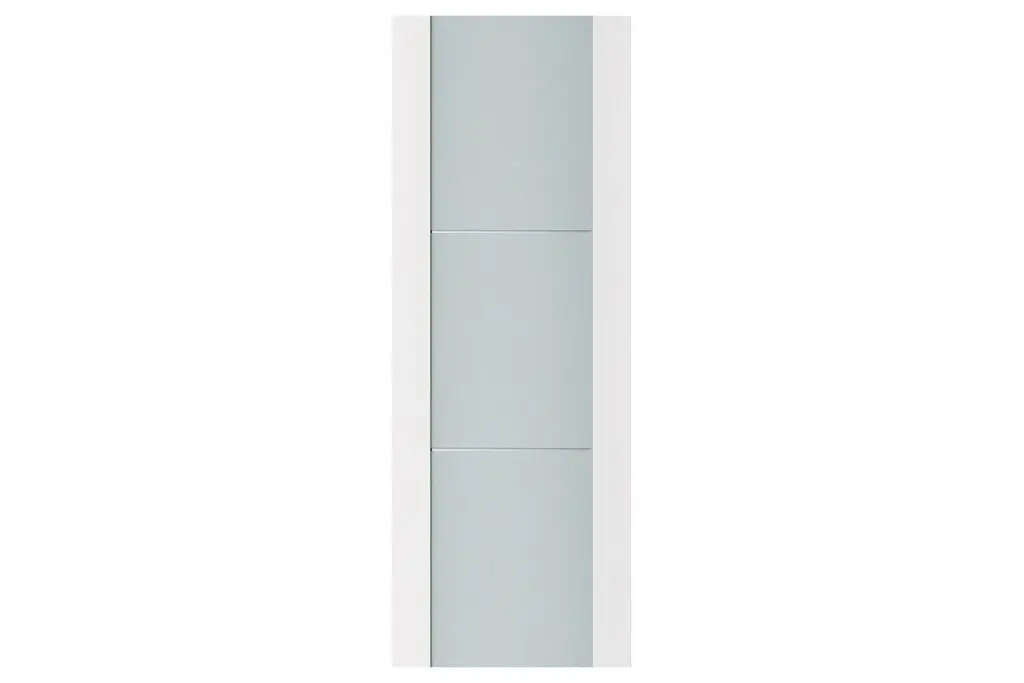 Nova Triplex 004 Soft White Laminated Modern Interior Door - Slab