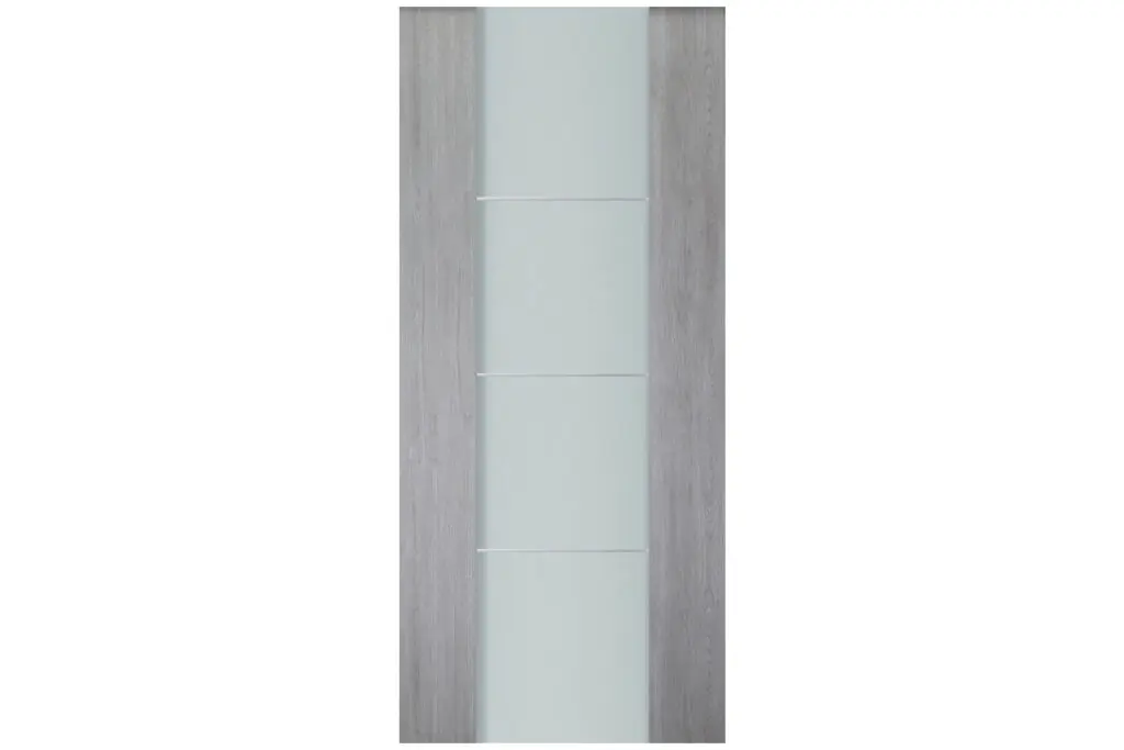 Nova Italia Vetro 3H Light Grey Laminate Interior Door - Slab
