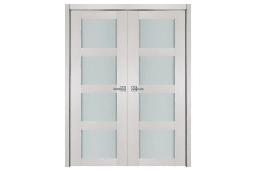 Nova 4 Lite White Wenge Wood Laminated Modern Interior Door - Double Door
