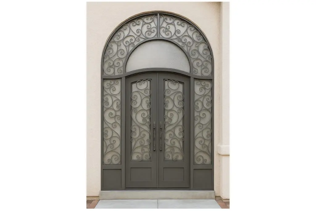 Nova Royal Series Wrought Iron Custom Exterior Door Style 352