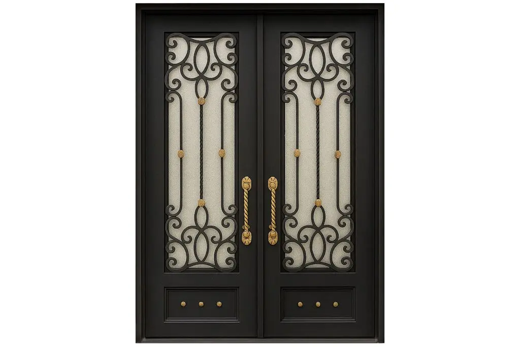 Nova Royal Series Wrought Iron Custom Exterior Door Style 177