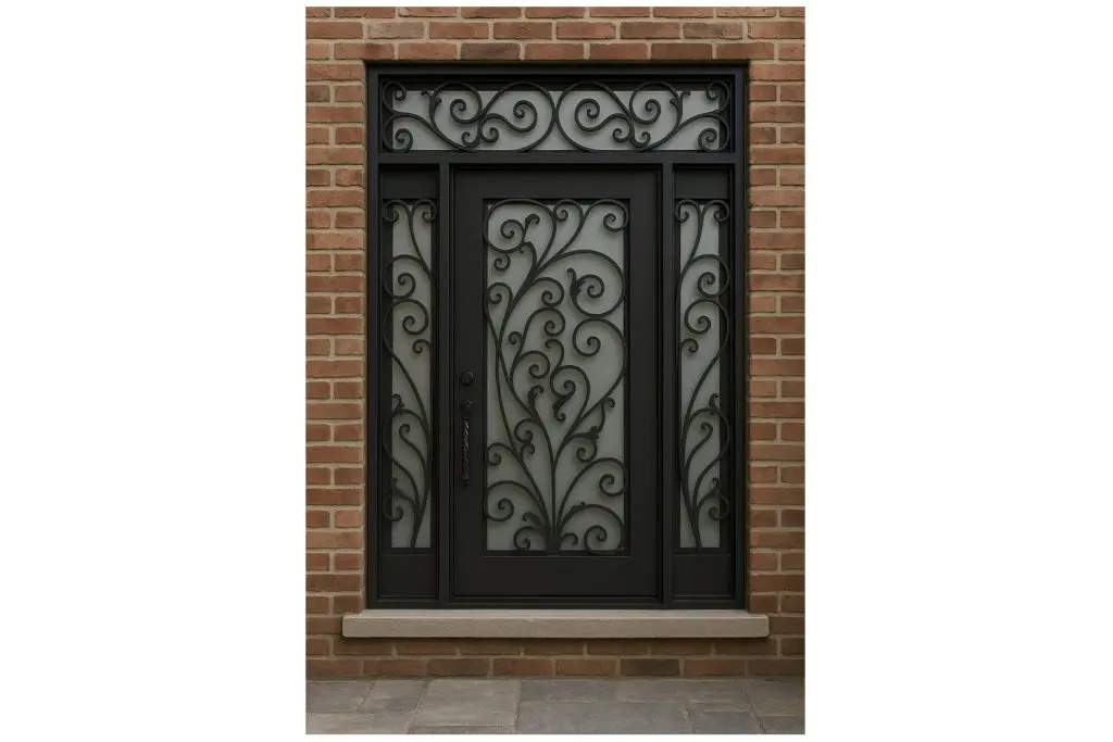 Nova Royal Series Wrought Iron Custom Exterior Door Style 122