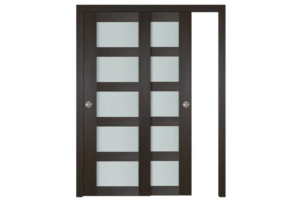 Nova Italia Vetro 5 Lite Premium Wenge Laminate Interior Door - Bypass Door
