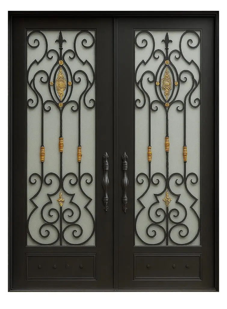 Nova Royal Series Wrought Iron Custom Exterior Door Style 219