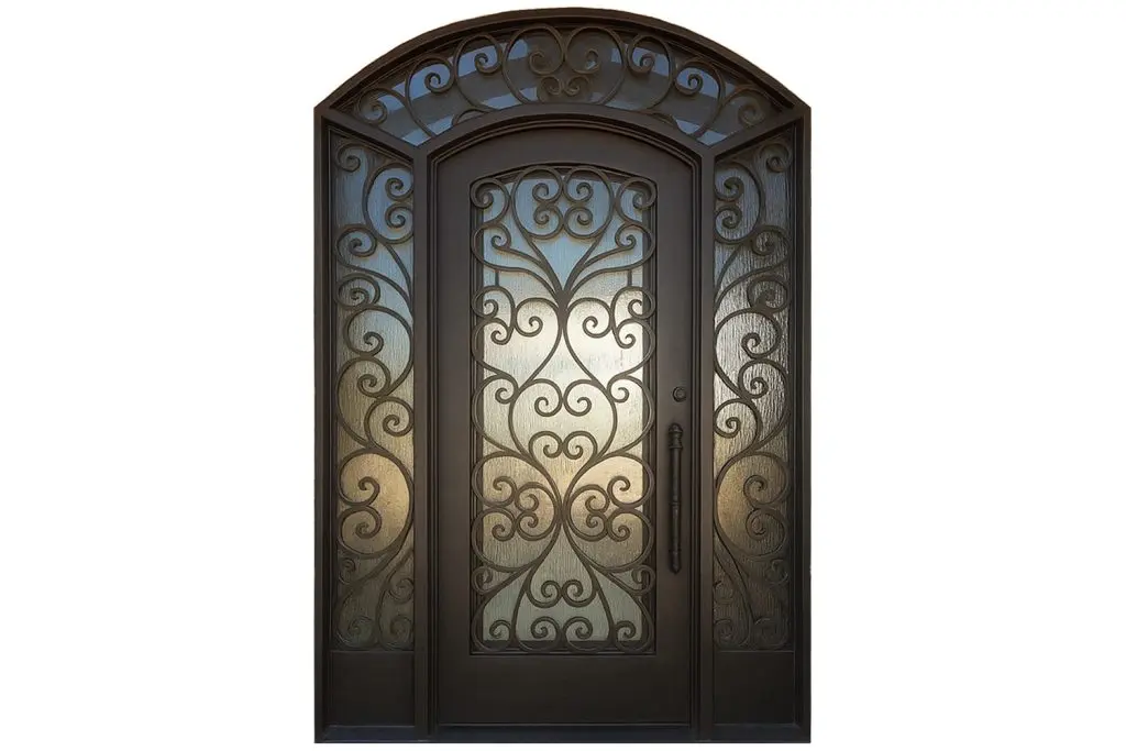 Nova Royal Series Wrought Iron Custom Exterior Door Style 146