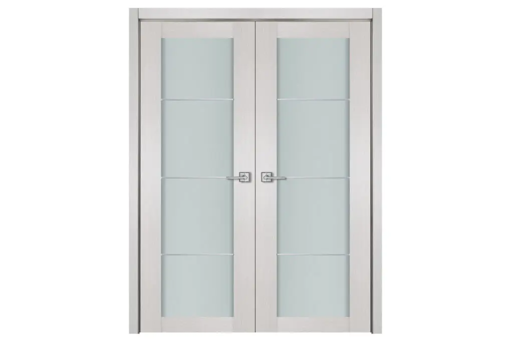 Nova 1 Lite 3H White Wenge Wood Laminated Modern Interior Door - Double Door
