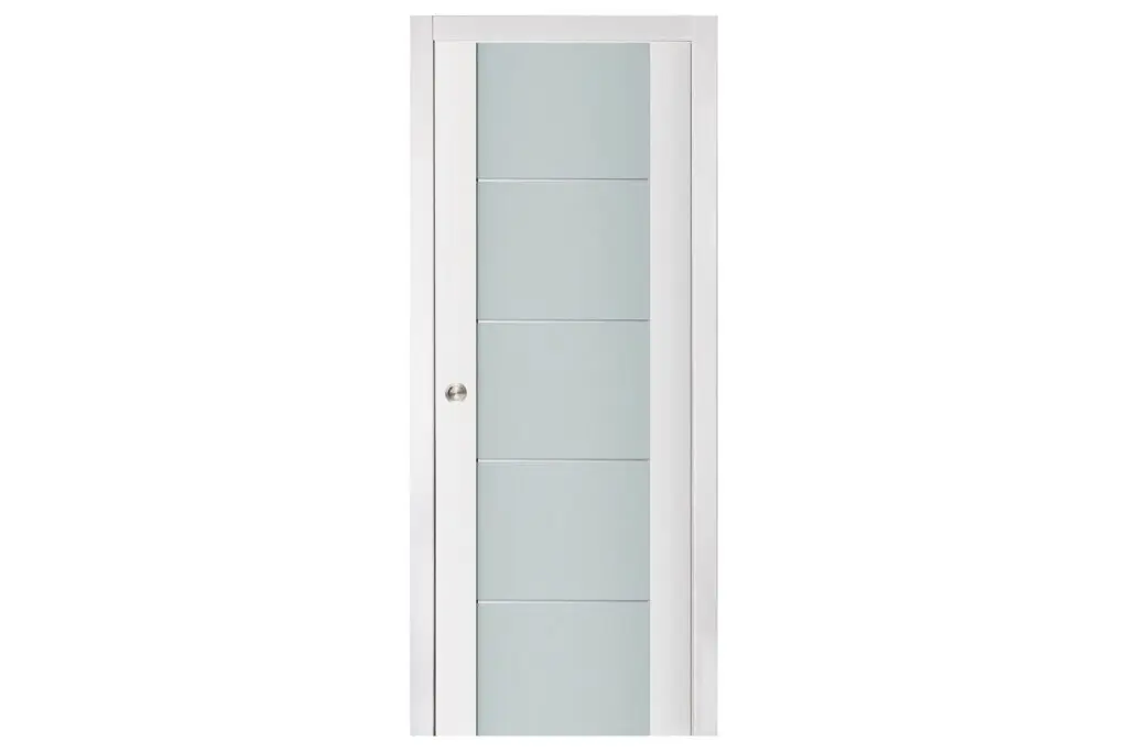 Nova Triplex 007 Soft White Laminated Modern Interior Door - Single Pocket