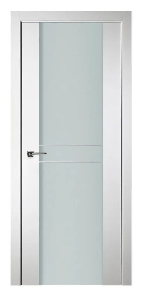 Nova Italia Vetro 2HC Alaskan White Laminate Interior Door