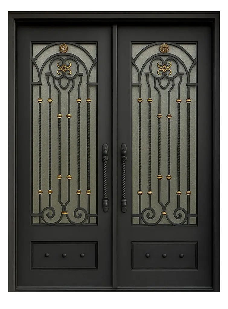 Nova Royal Series Wrought Iron Custom Exterior Door Style 178