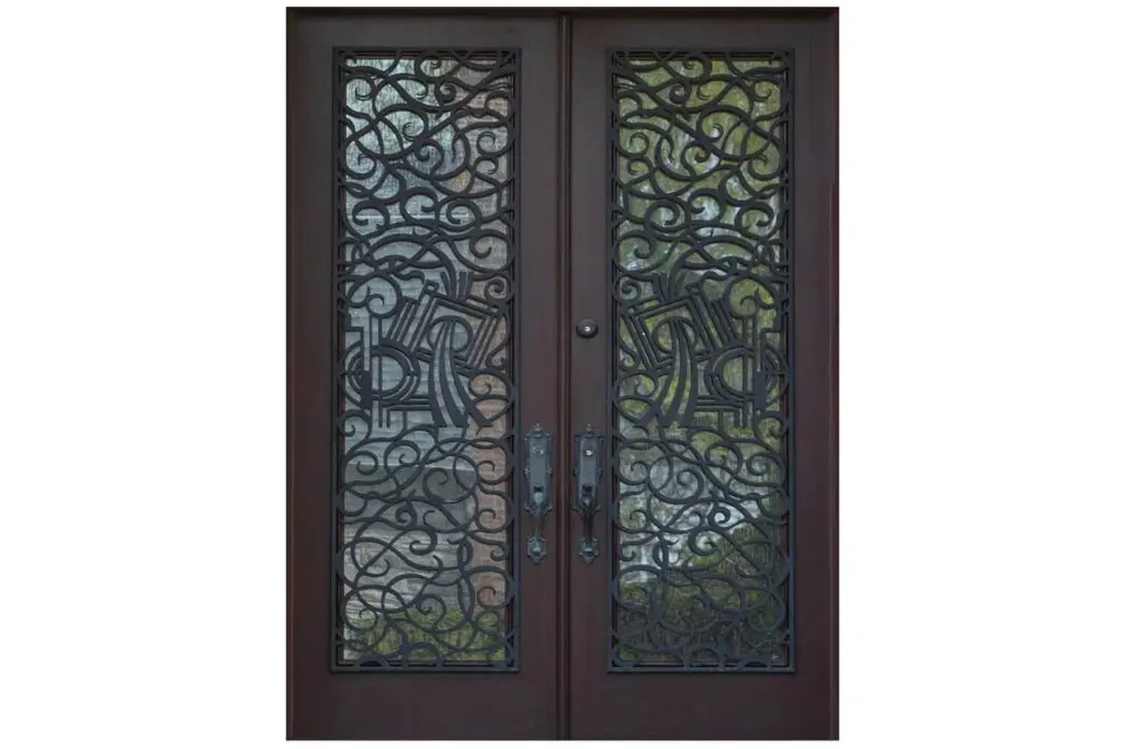 Nova Royal Series Wrought Iron Custom Exterior Door Style 017
