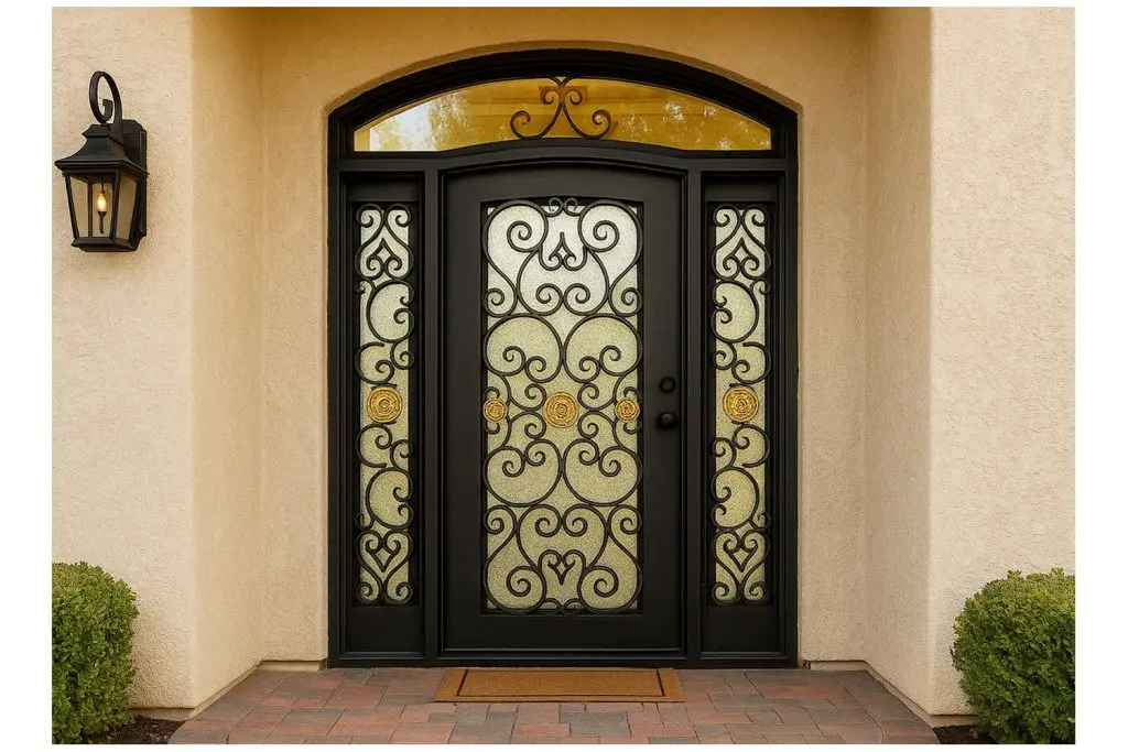 Nova Royal Series Wrought Iron Custom Exterior Door Style 248