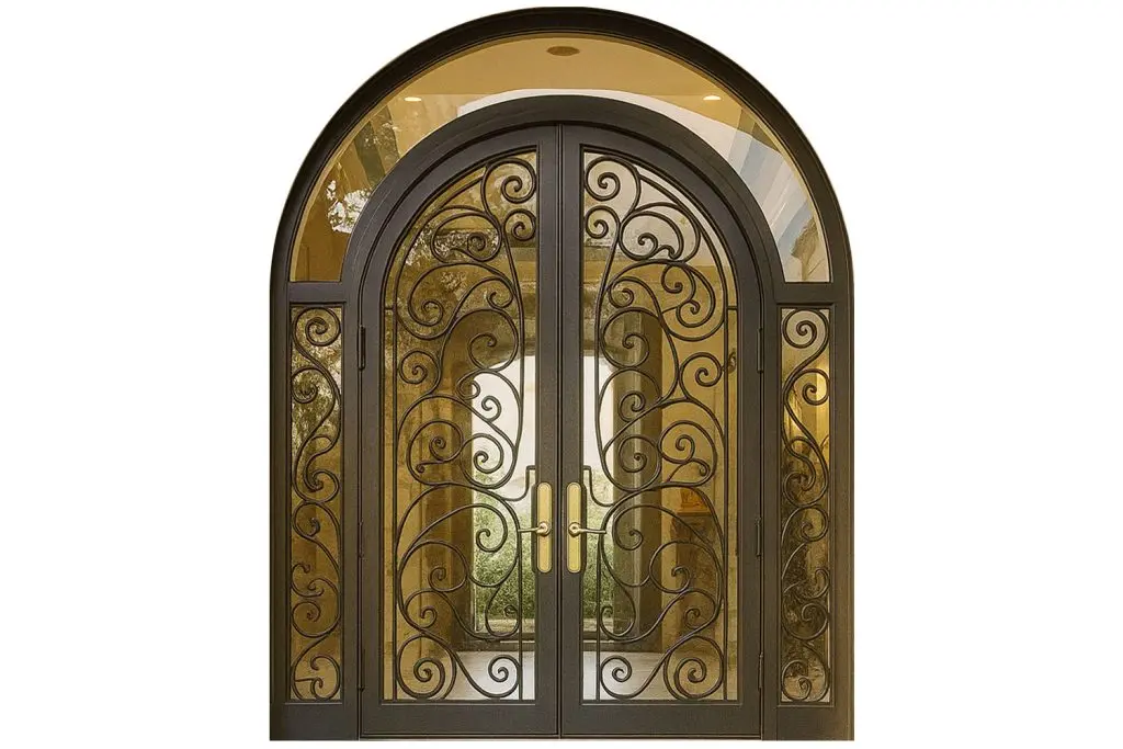 Nova Royal Series Wrought Iron Custom Exterior Door Style 345