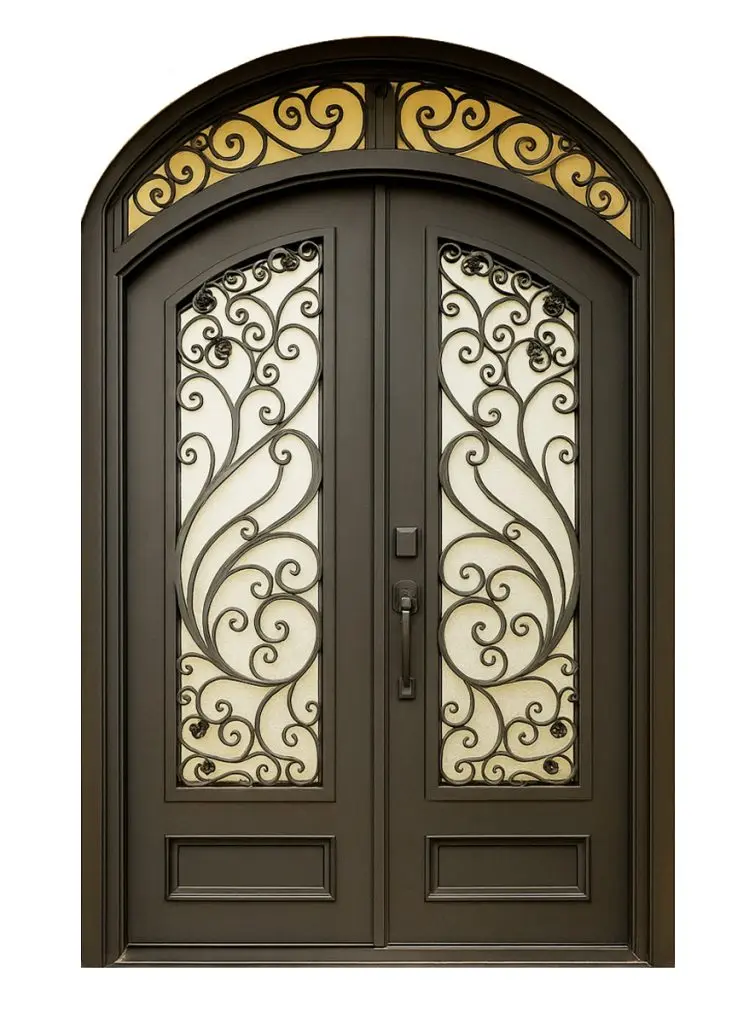 Nova Royal Series Wrought Iron Custom Exterior Door Style 357