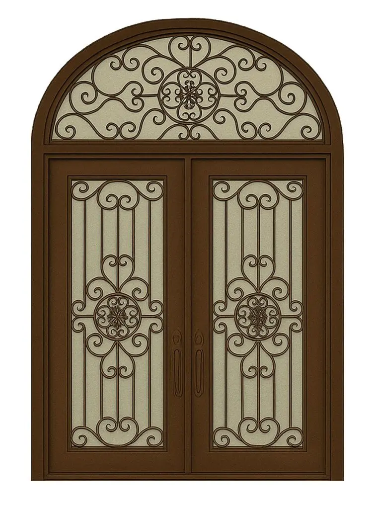 Nova Royal Series Wrought Iron Custom Exterior Door Style 157