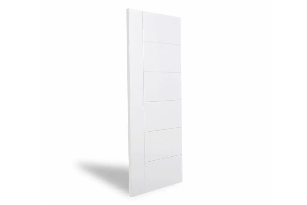 Nova Groove Soft White Laminated Traditional interior Door