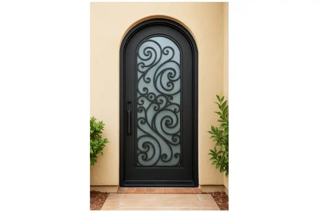 Nova Royal Series Wrought Iron Custom Exterior Door Style 089