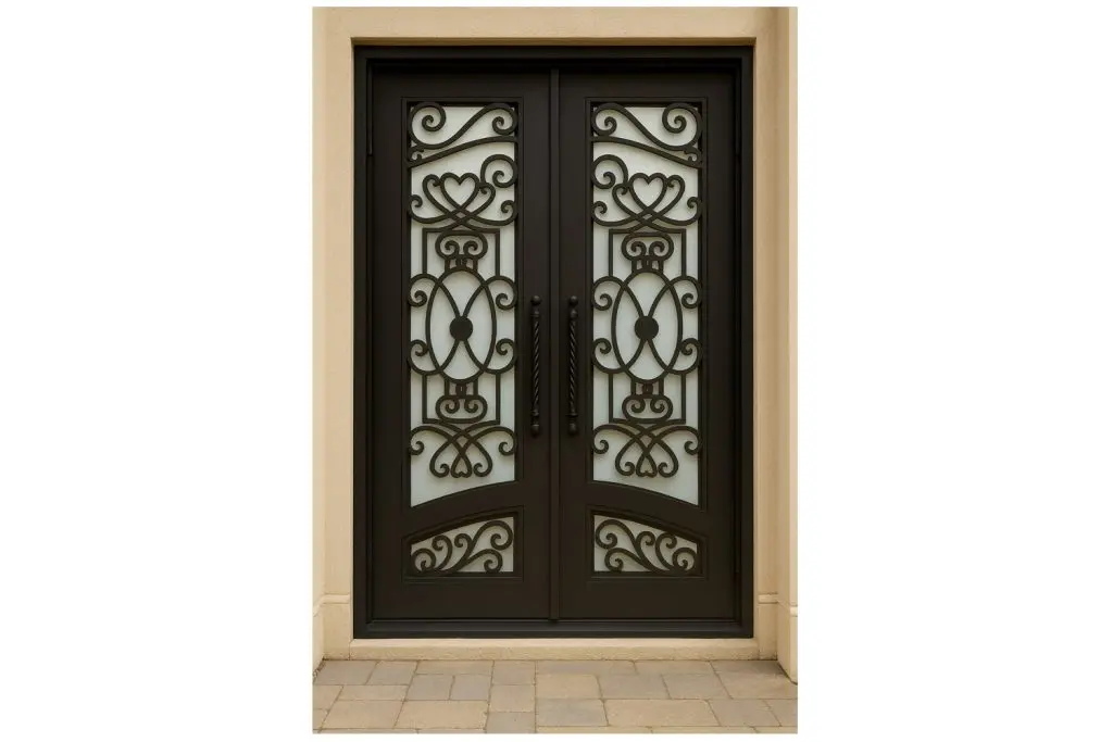 Nova Royal Series Wrought Iron Custom Exterior Door Style 066