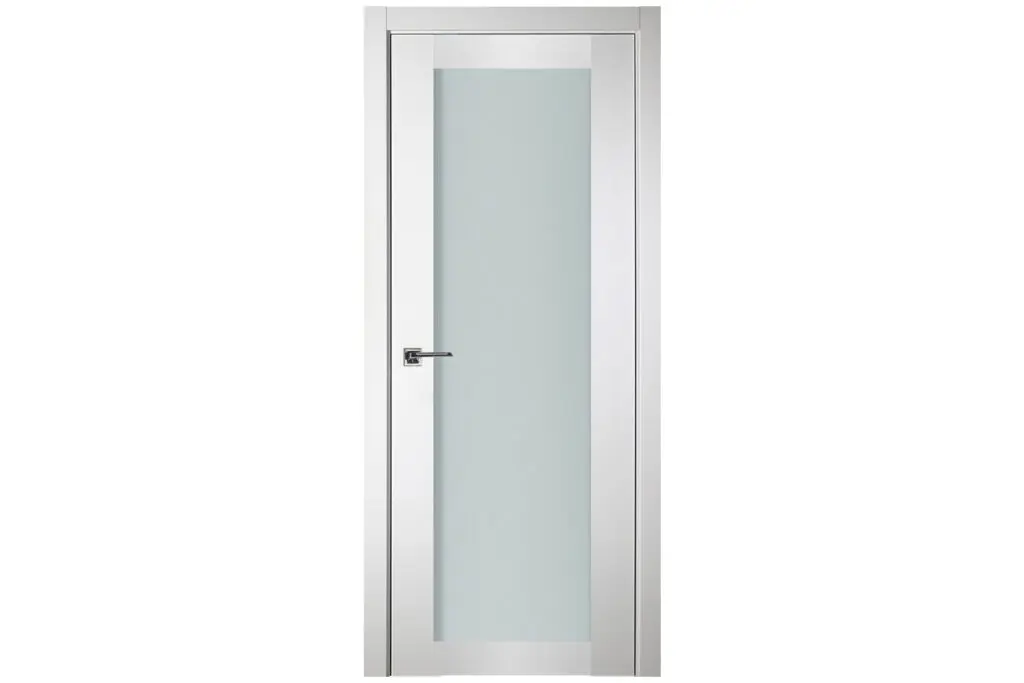 Nova Italia Vetro 1 Lite Alaskan White Laminate Interior Door - Single Door