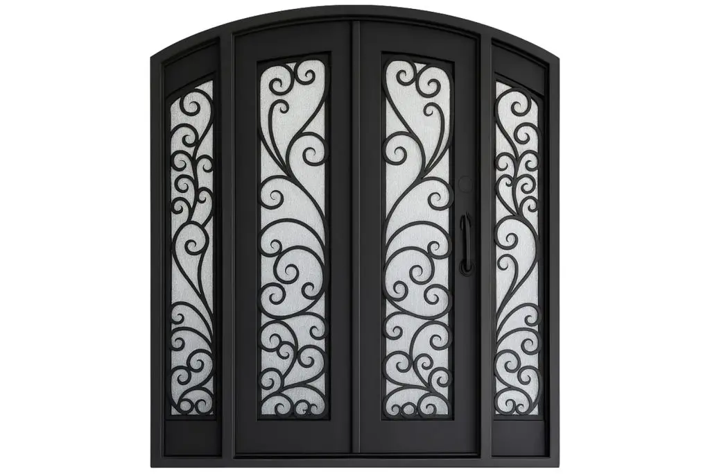 Nova Royal Series Wrought Iron Custom Exterior Door Style 075