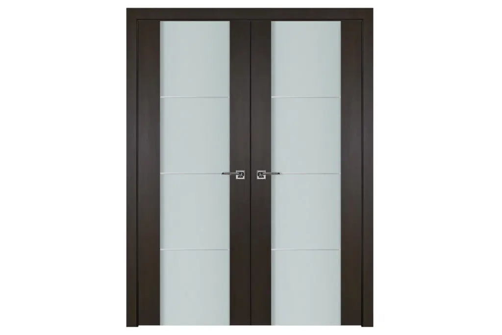Nova Italia Vetro 3H Premium Wenge Laminate Interior Door - Double Door
