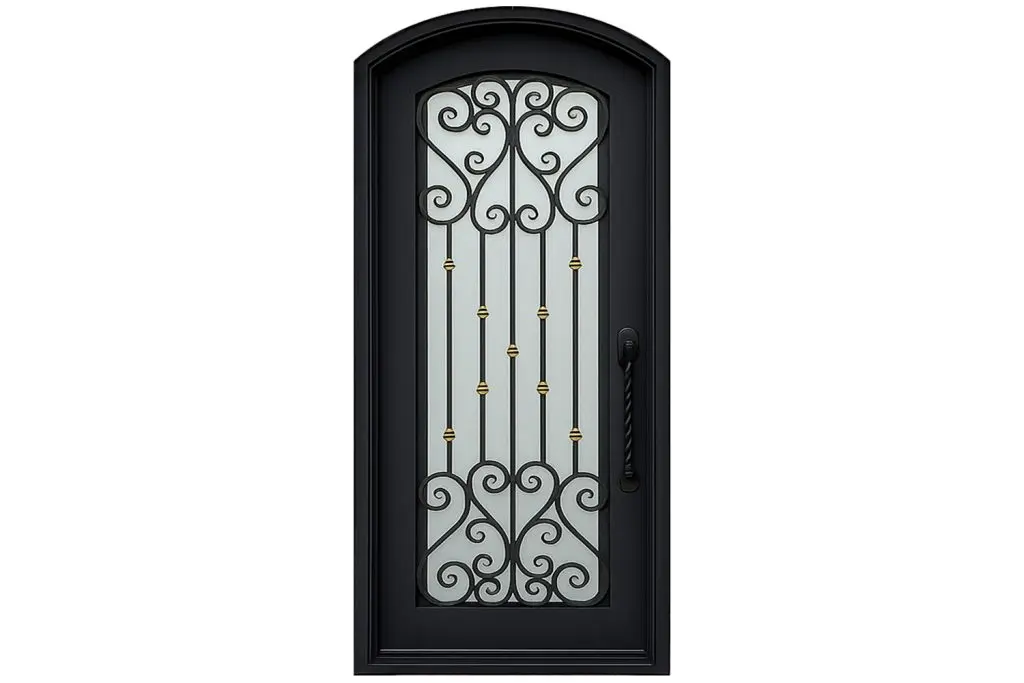 Nova Royal Series Wrought Iron Custom Exterior Door Style 200
